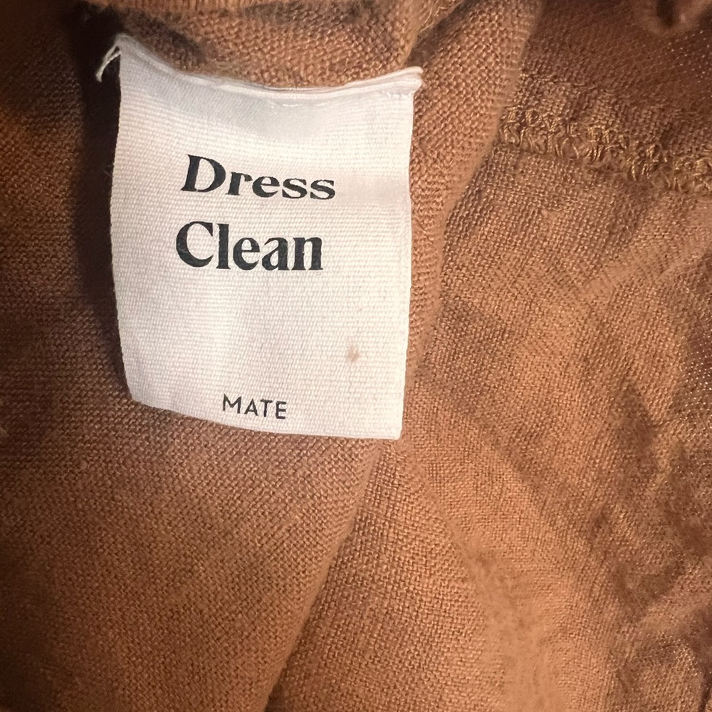 MATE the Label Rust Brown Short Sleeve Linen Romper - Picture 3 of 5